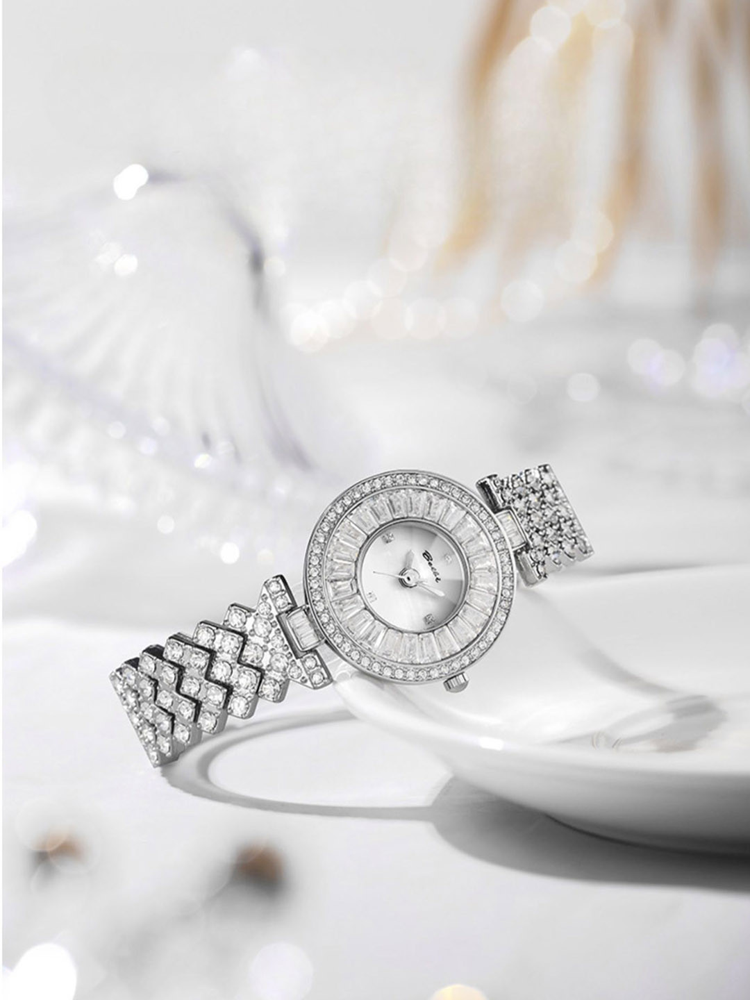 Belbi Women Round Dial & Stainless Steel Straps Analogue Watch BL116_755169861707