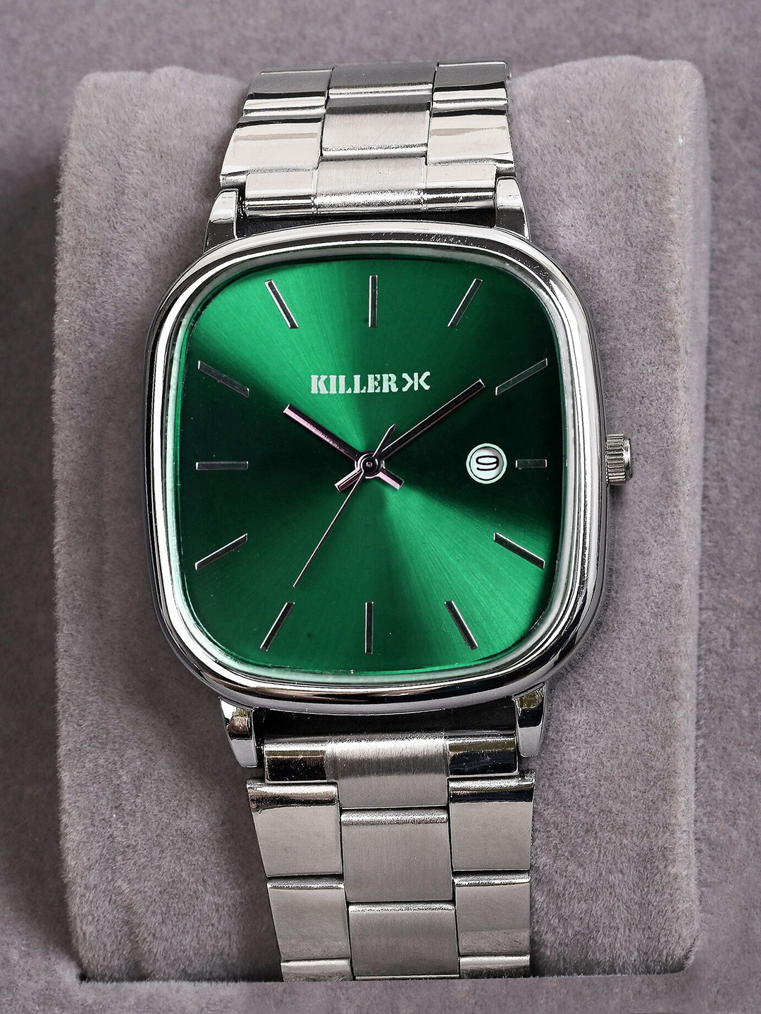 Killer Men Analogue Watch Timewear 5020 Classic Green Date on 3 Square-Timewear