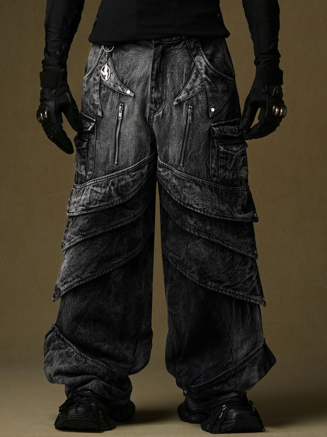 HOLY HEADEN Men Baggy Fit Low-Rise Denim Jeans