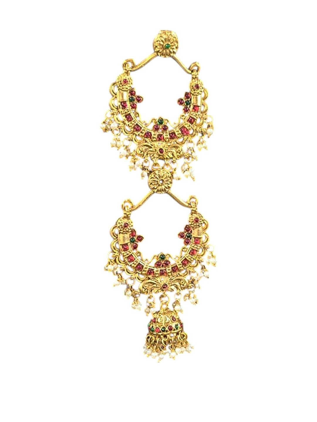 VAGHBHATT   Gold Beaded Metal Hair Accessory Set