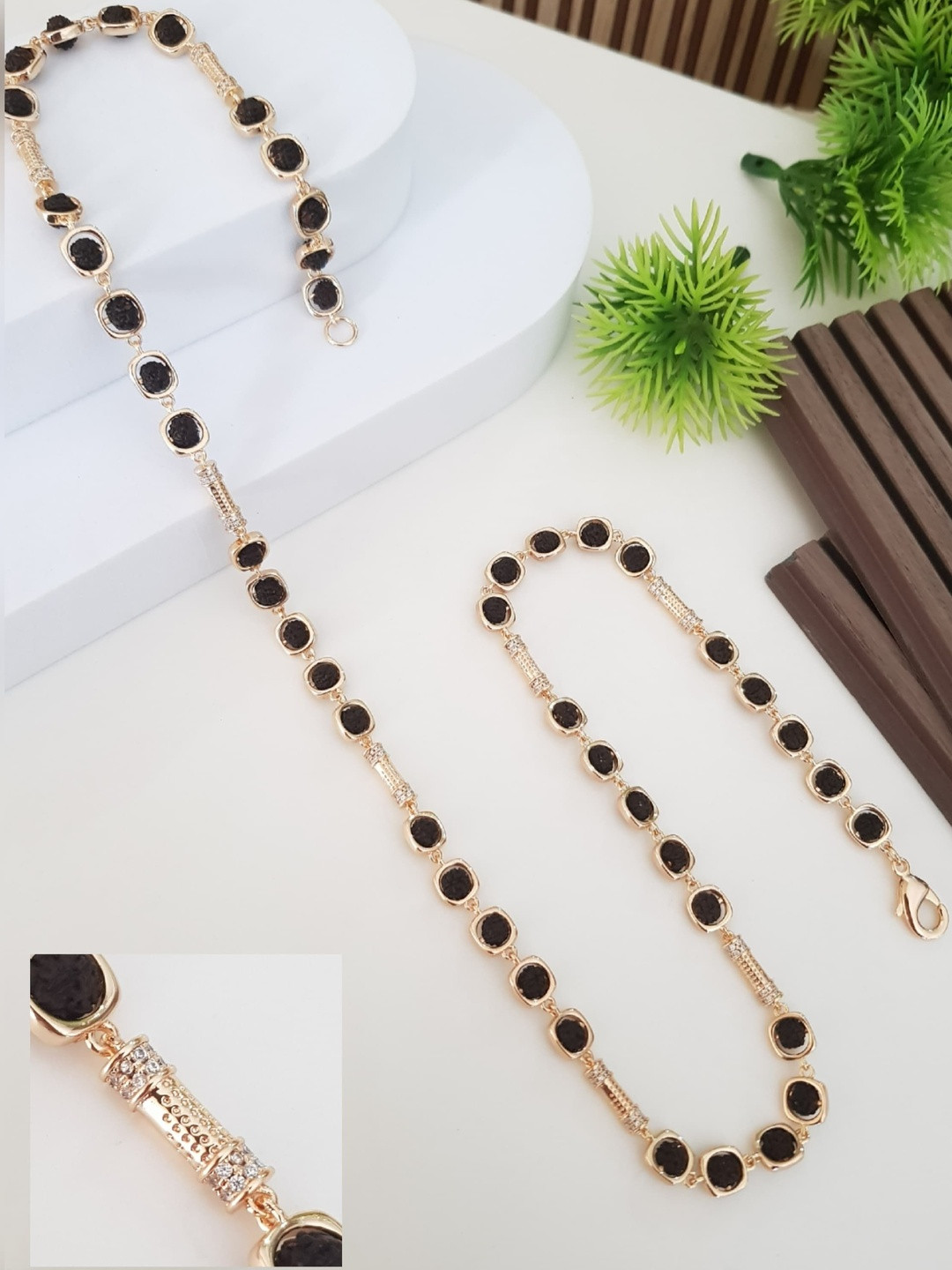 JKL Jewelry Men Rose-Plated Chain