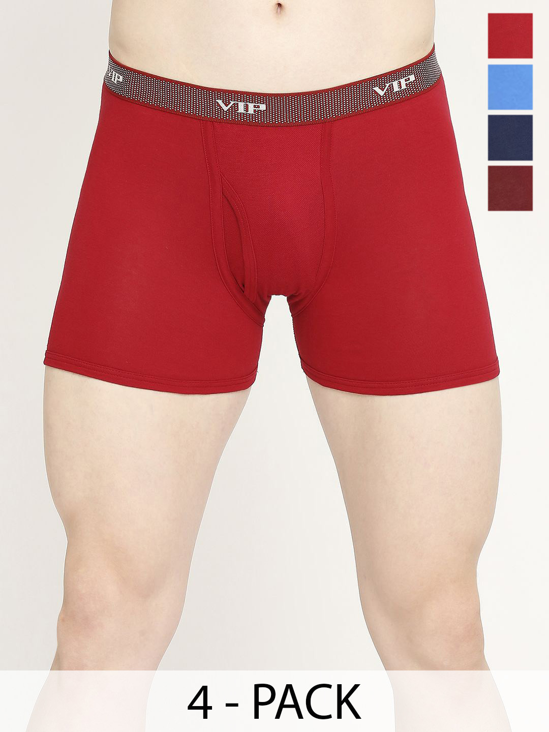 VIP Pack Of 3 Assorted Pure Cotton Trunks  VP-MI-TR-PUNCH-1P-IN-PO3-95-Pack of 3