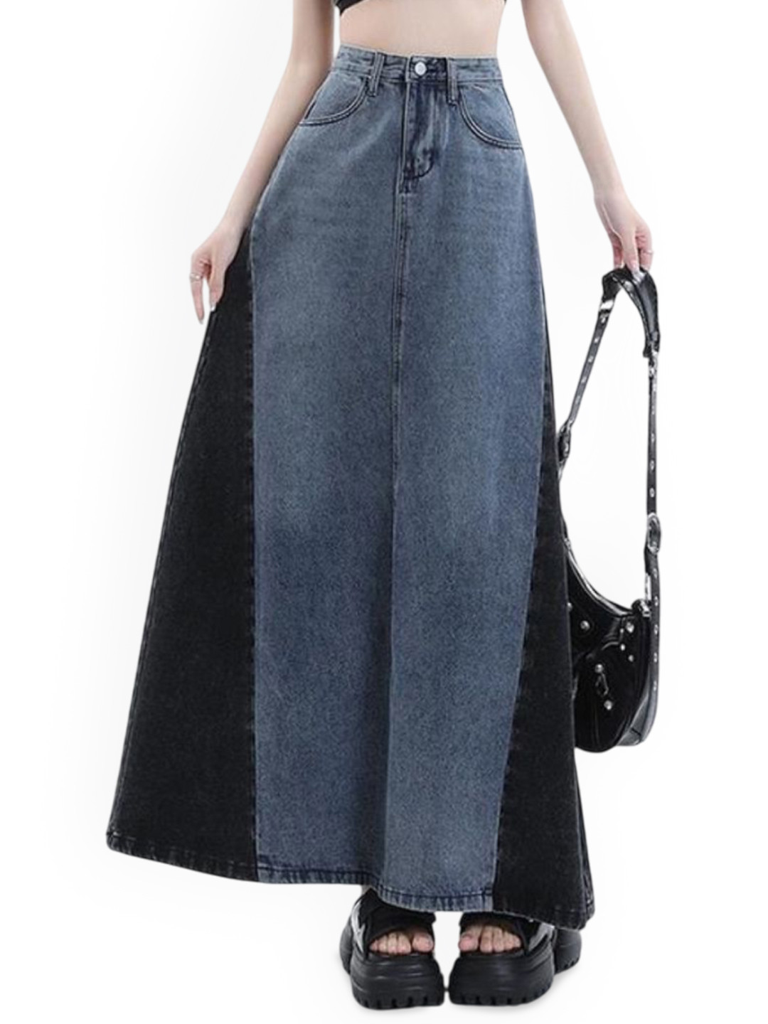 StyleCast Women Flared Side Slit Maxi Skirt
