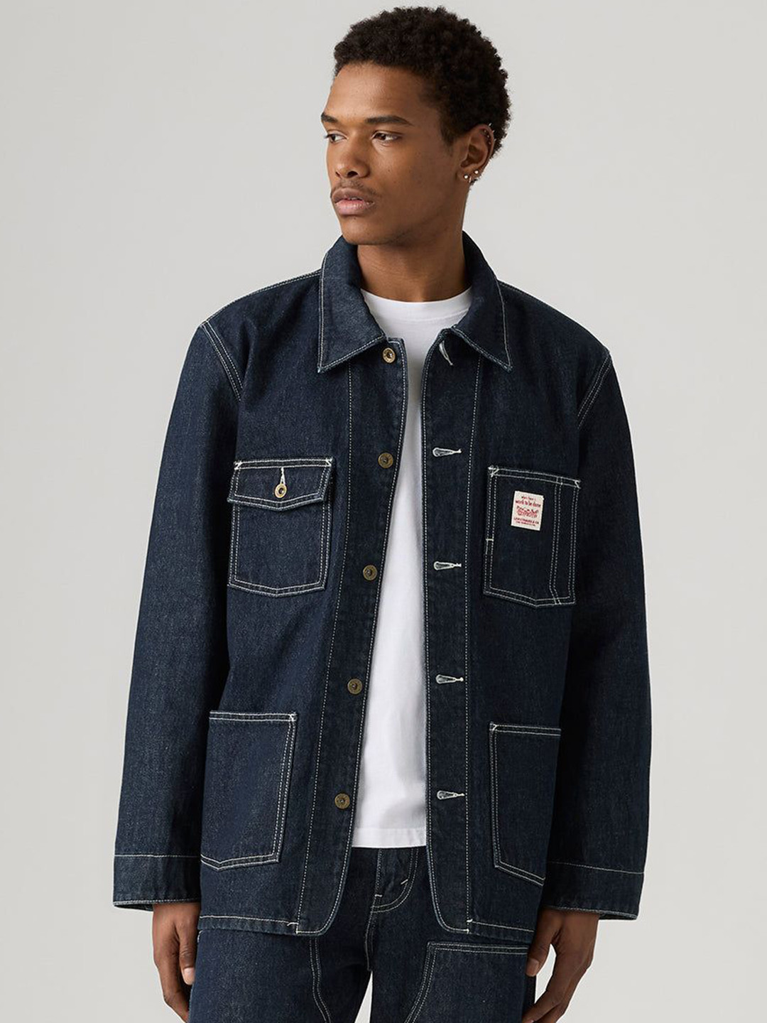 Levis Men Berkley Chore Pure Cotton Denim Jacket
