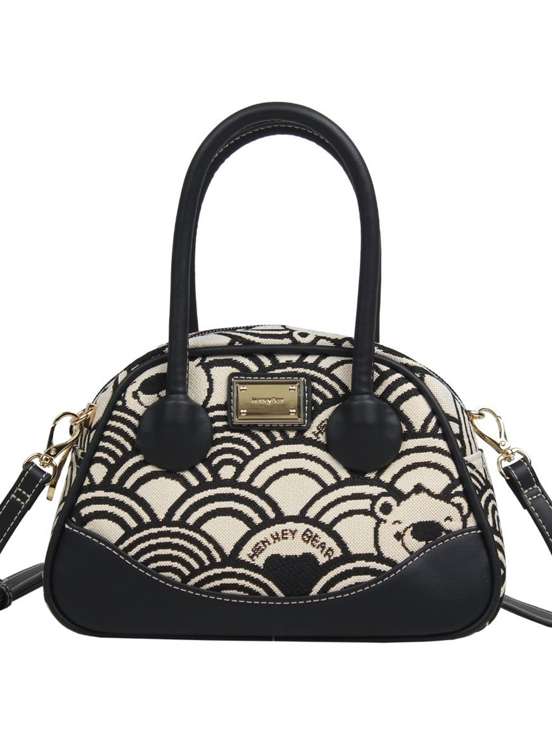 Henney Bear Textured Structured Satchel