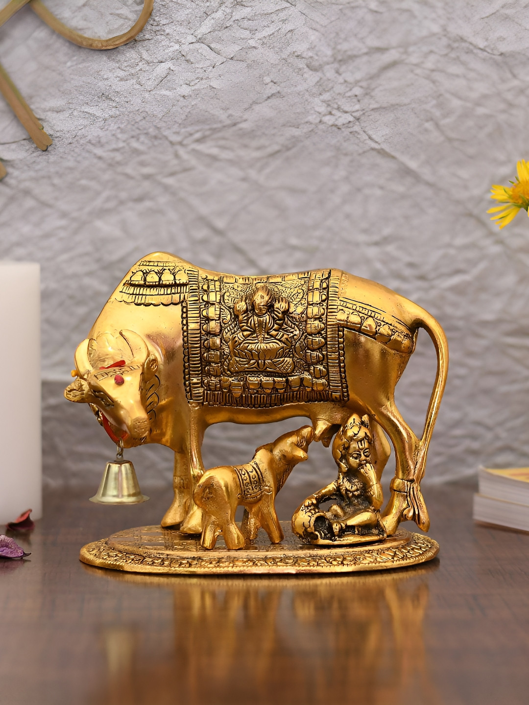 CraftVatika Spiritual & Festive Dcor Collection Gold-Toned Religious Idol Showpiece