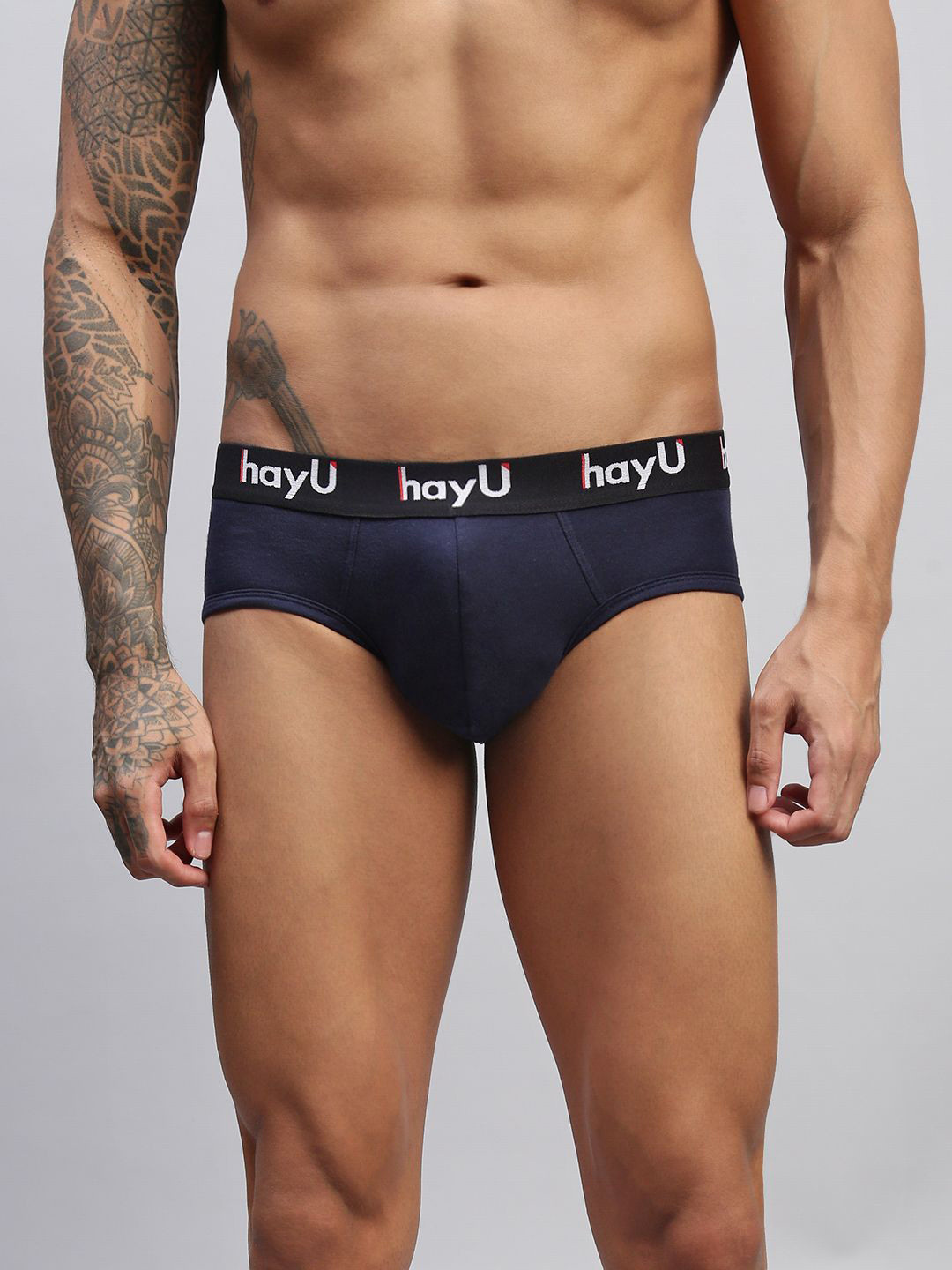 HAYU Men Super Combed  Cotton Basic Briefs HUBF_006_BU_1PC