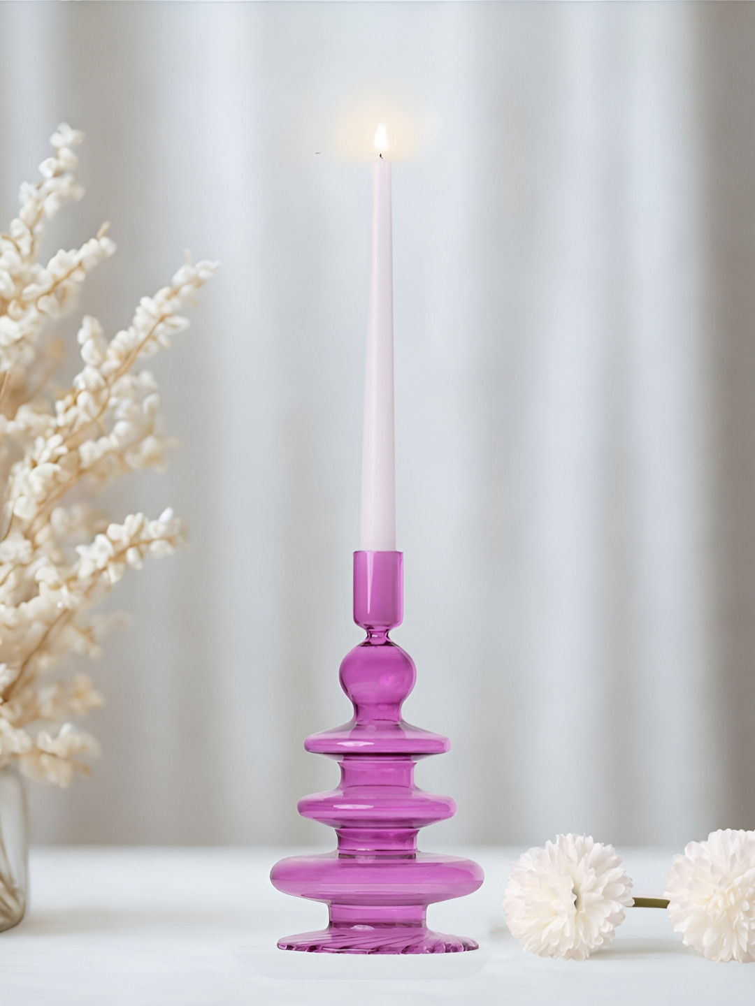 haus & kinder Purple Amoura Amethyst Candle Holder