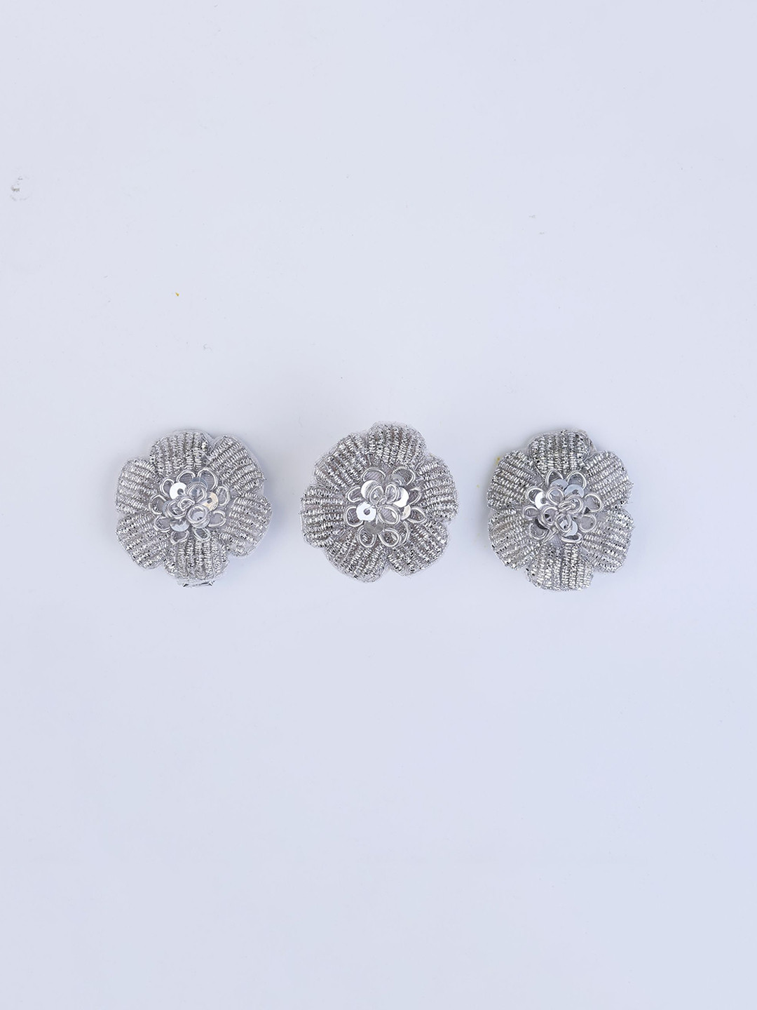 Choko Girls Set Of 3 Sequin Floral Alligator Hair Clips