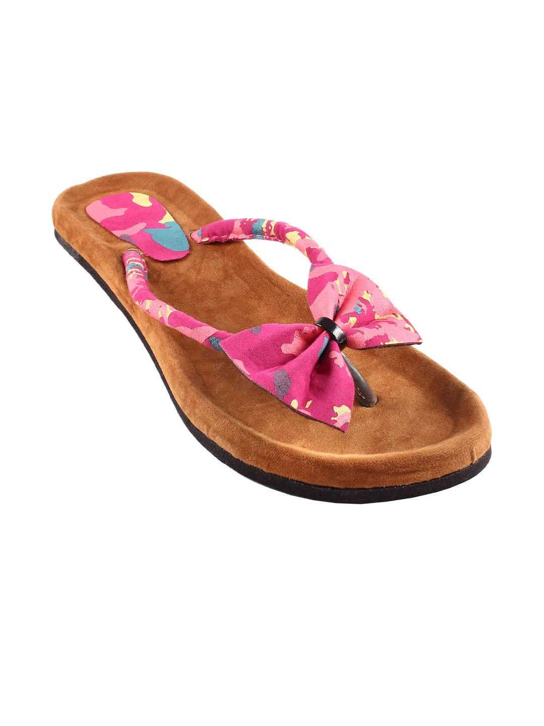 AMAZING TRADERS Women Printed Open Toe Flats with Bows