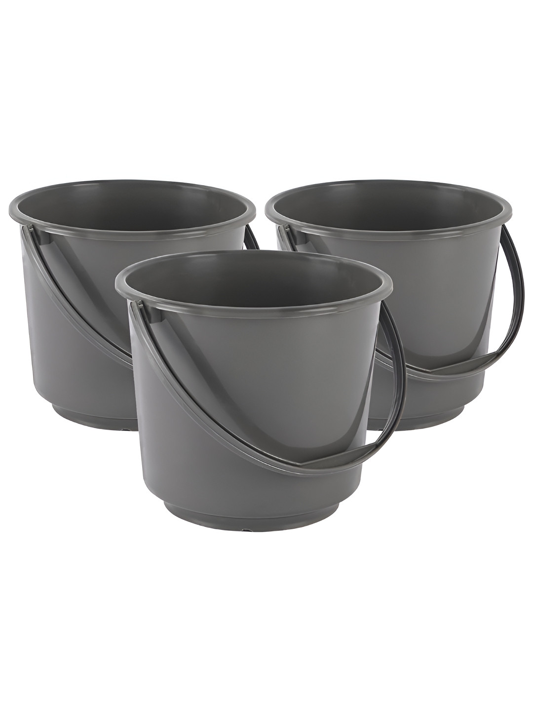 Aura Grey 3 Pieces Classic Matte Buckets 5L Each
