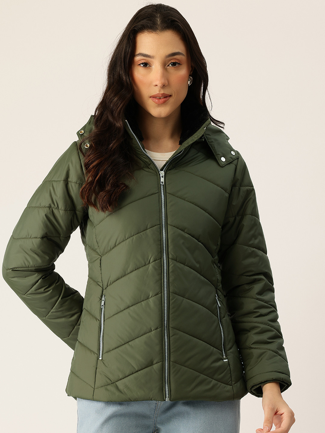 Okane Padded Jacket With Detachable Hood
