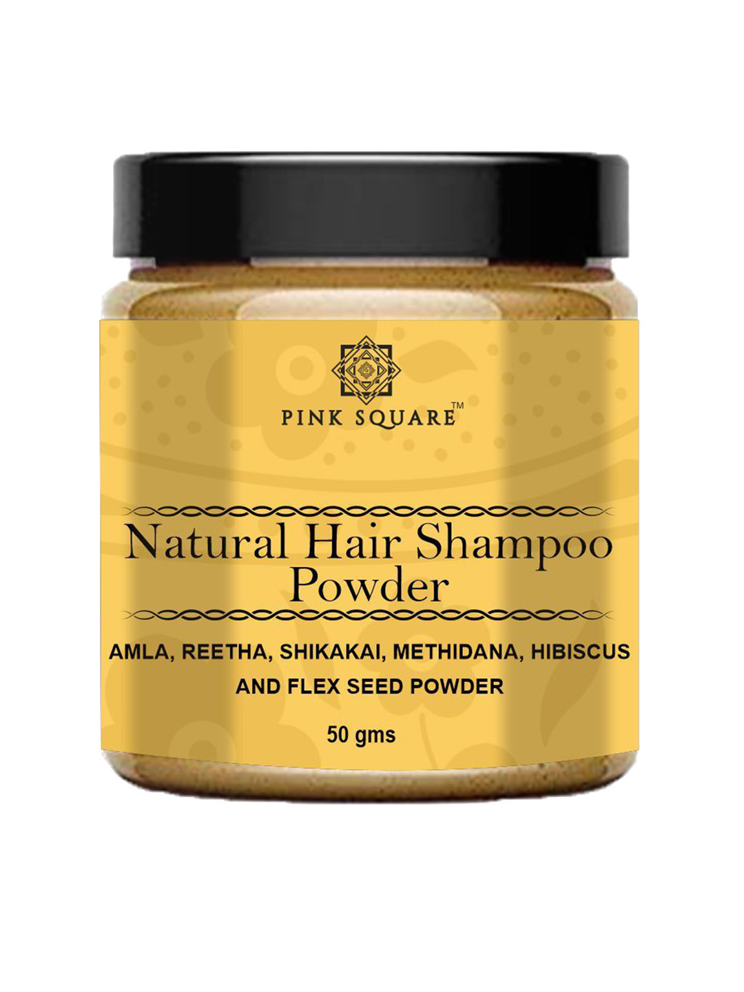 Pink Square Natural Hair Shampoo Powder With Amla & Reetha - 50 g