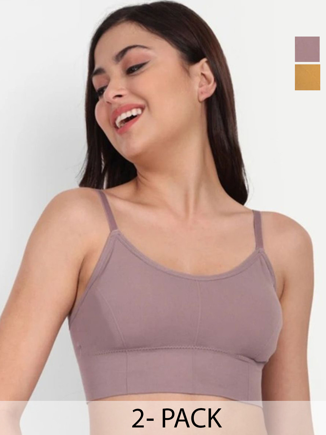 JUSLINK Pack Of 2 Full Coverage Lightly Padded Everyday Bra