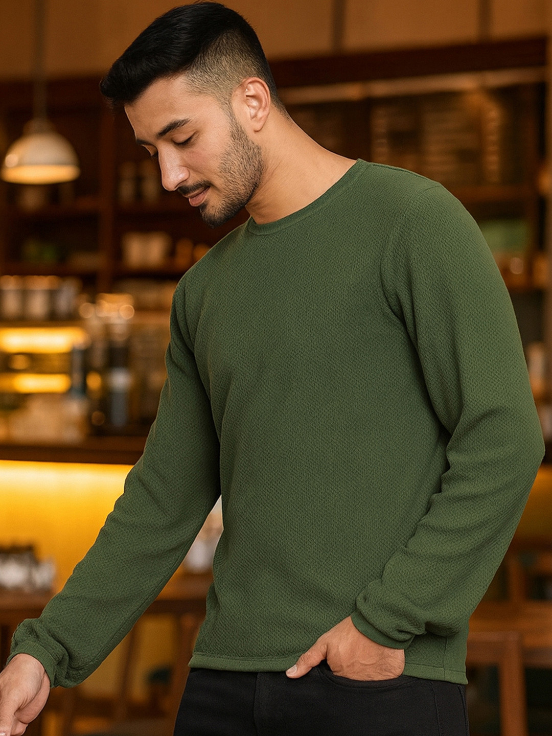 Bewakoof Men Flat Knit Sweater