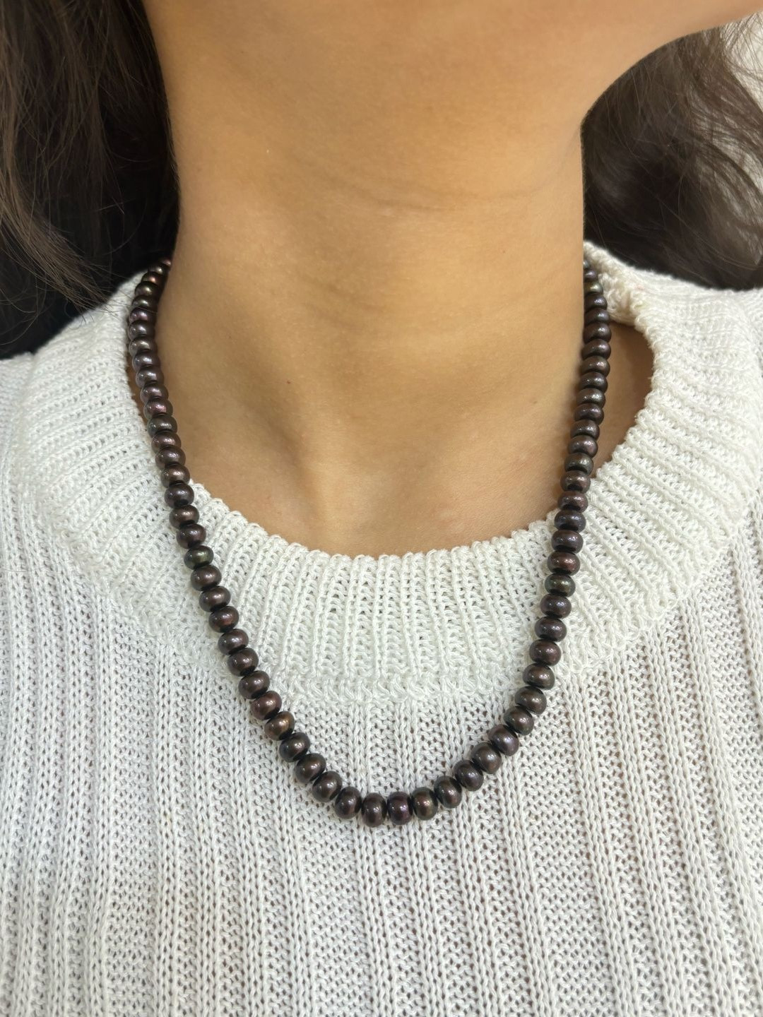 Gehna By Beadazzled Gold Plated Artificial Beaded Minimal Chain