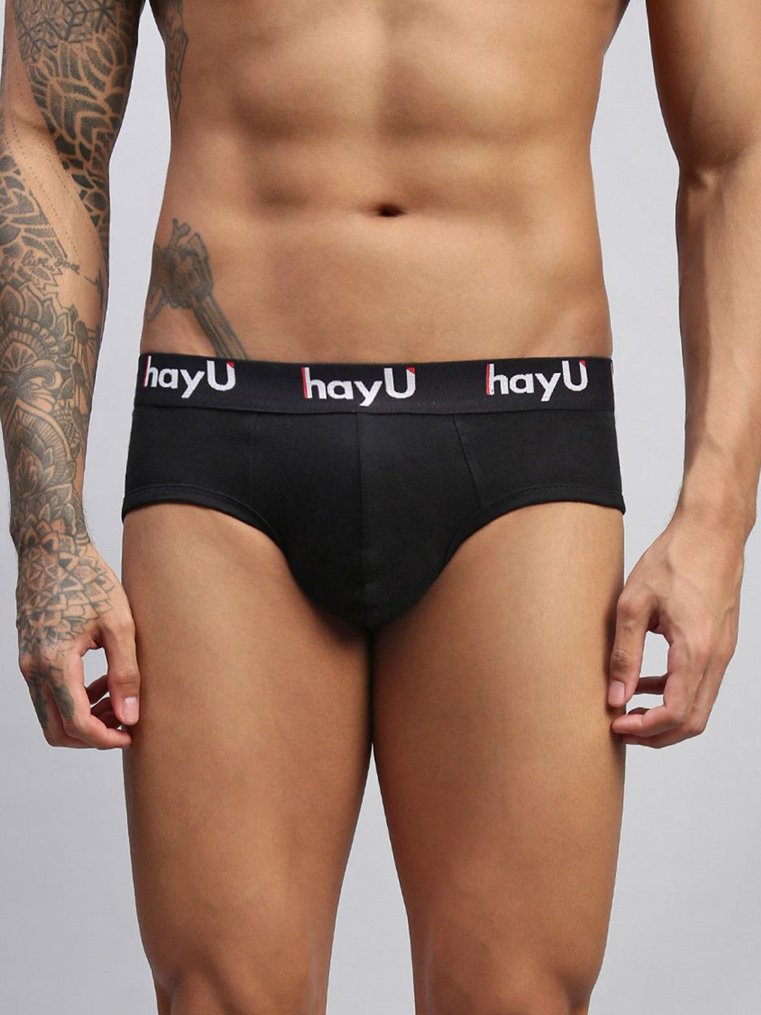 HAYU Men Super Combed Cotton Basic Briefs HUBF_006_BL_1PC