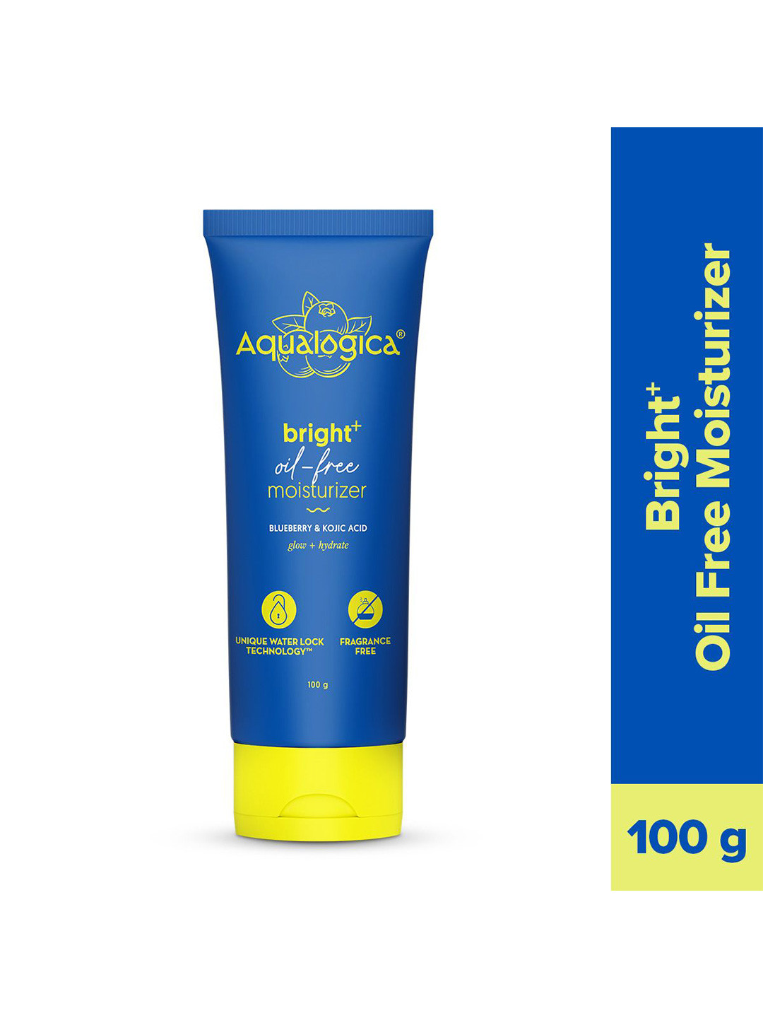 Aqualogica Bright+ Oil-Free Moisturizer With Blueberry & Kojic Acid - 100 g