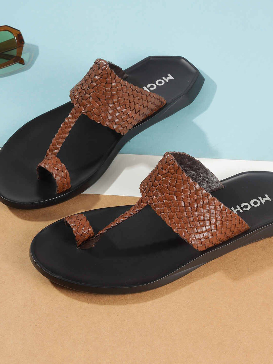 Mochi Ethnic Leather Comfort Sandals