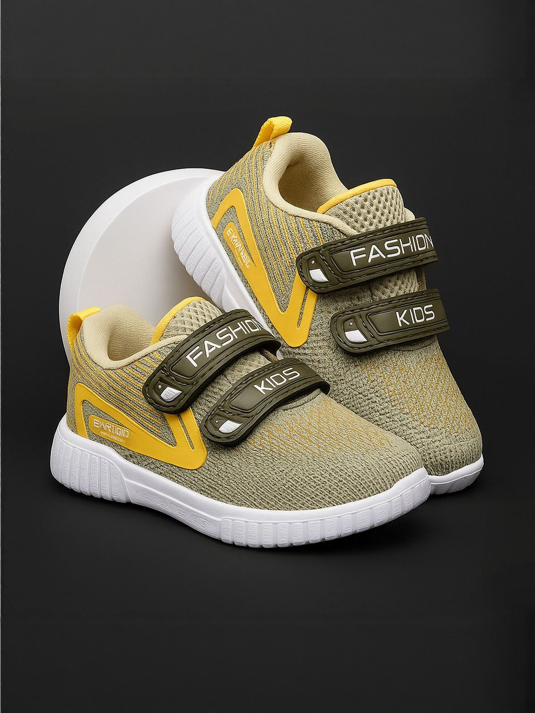 Trendmode Kids Yellow Mesh Running Non-Marking Shoes