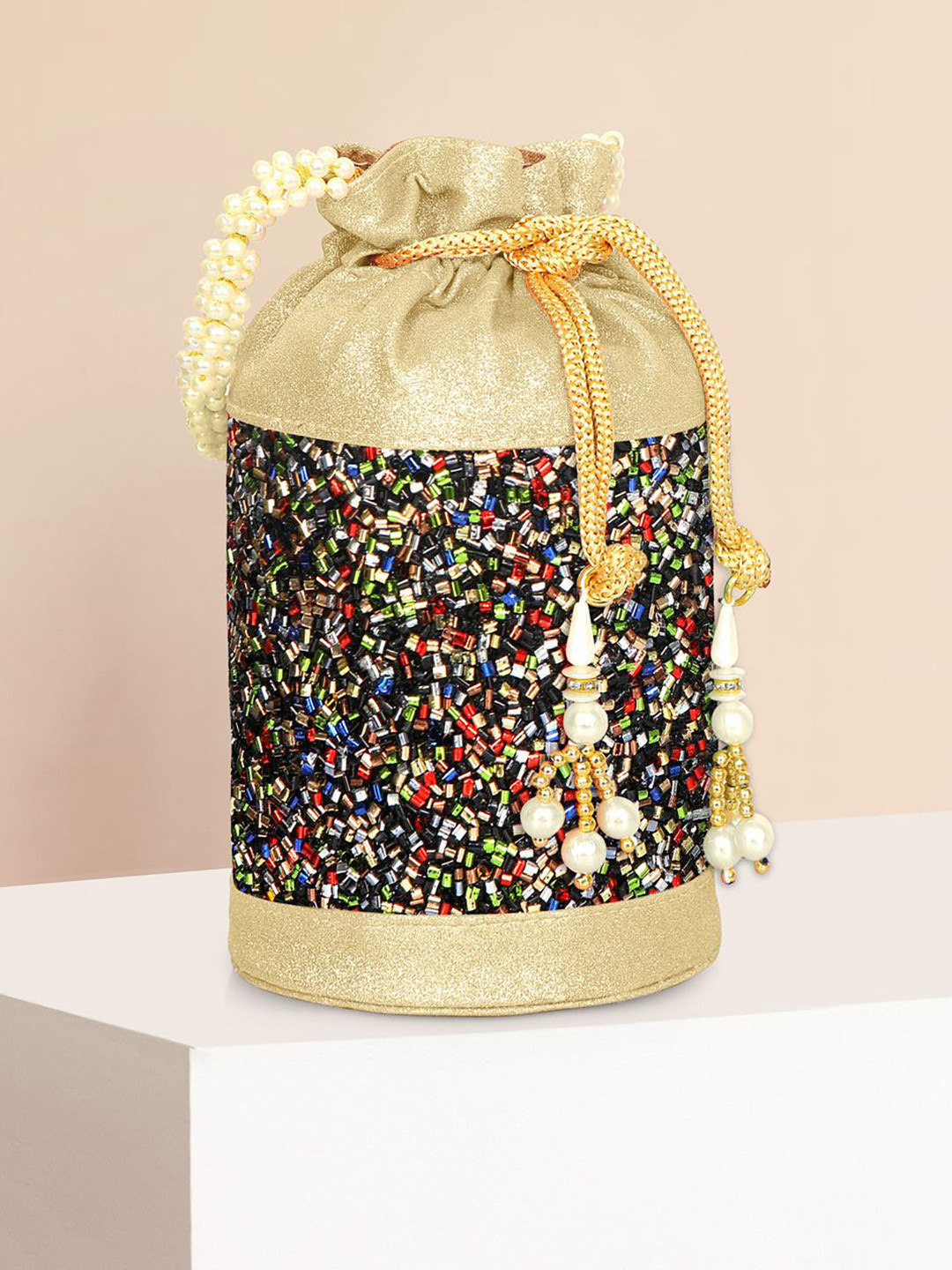 MISHA Embellished Potli Clutch