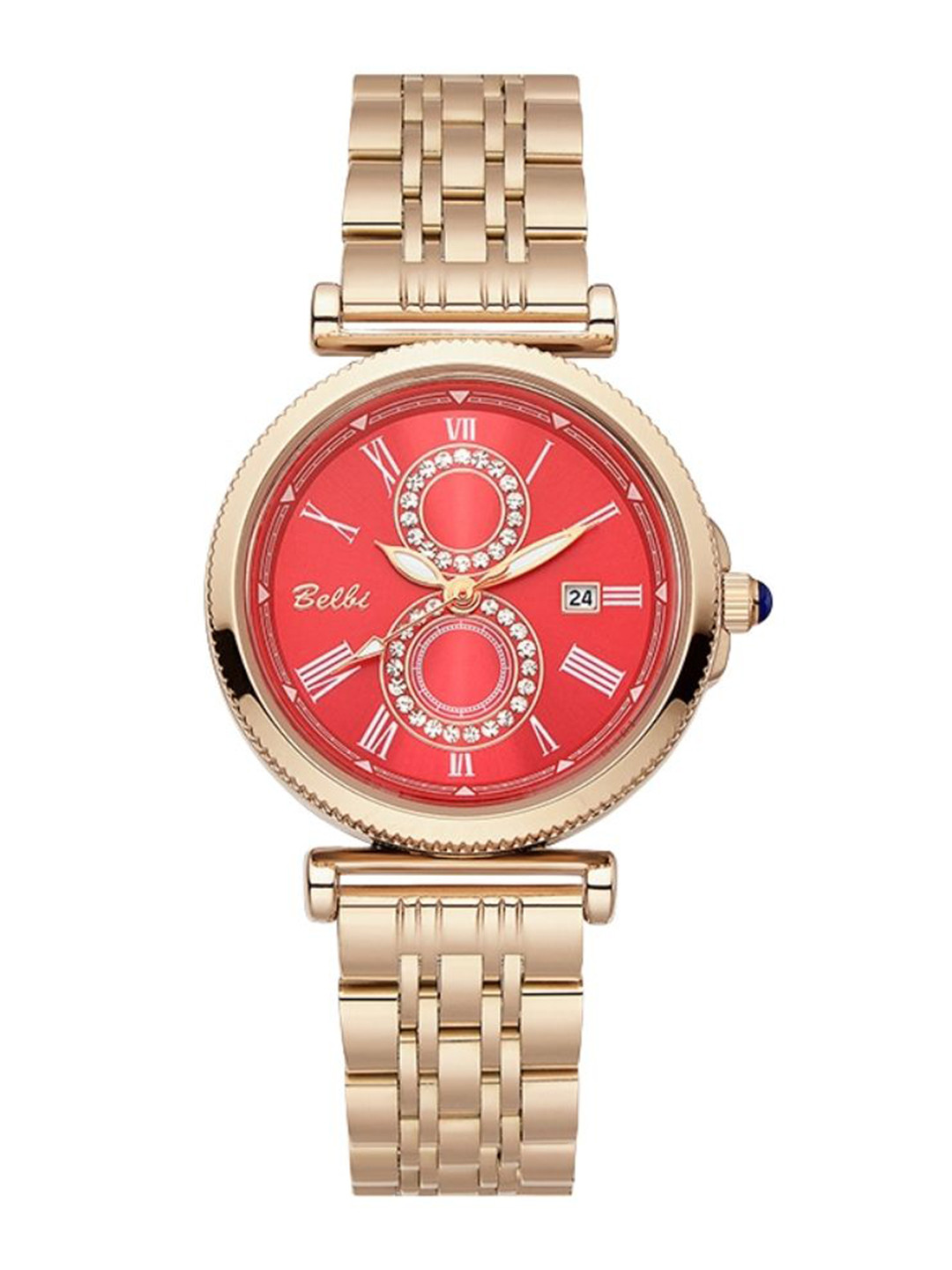 Belbi Women Round Dial & Stainless Steel Straps Analogue Watch BL62_682982512639