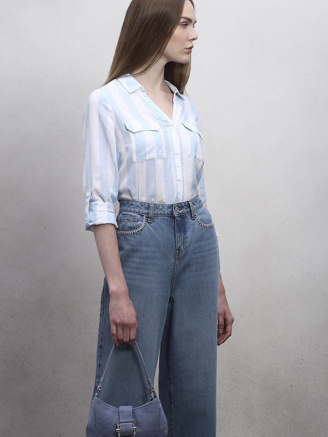 Vero Moda Lina Striped Relaxed Fit Casual Shirt