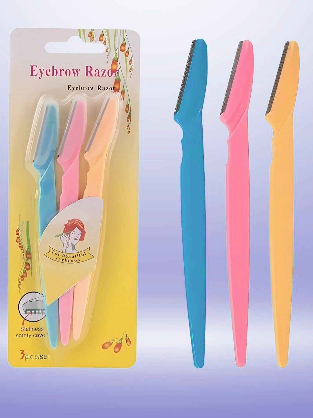 basicare Set Of 3 Eyebrow Shaper & Razor