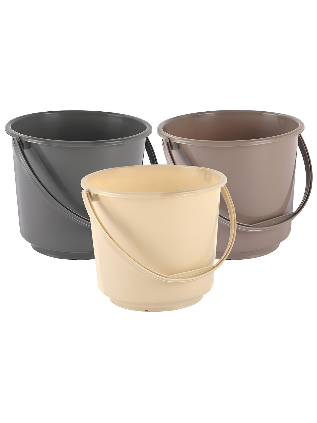Aura Brown & Grey 3 Pieces Buckets 5 L Each