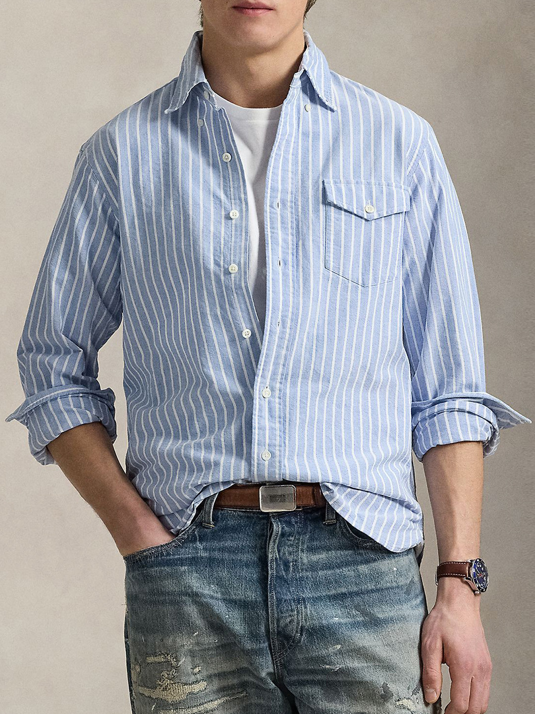 Polo Ralph Lauren Vertical Striped Classic-Fit Pure Cotton Oxford Shirt