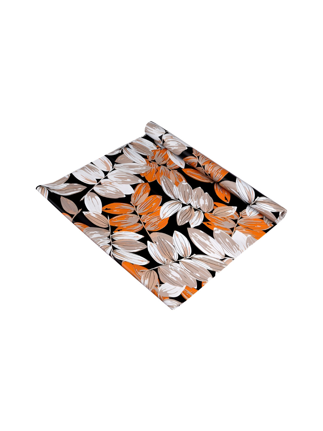 Aura Brown & Black Leaf-Design Shelf Liner Organiser