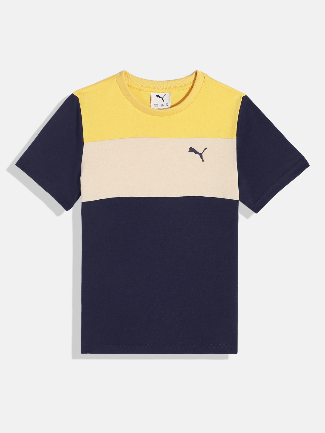 Puma Boys Essentials Colorblock Pure Cotton Tee
