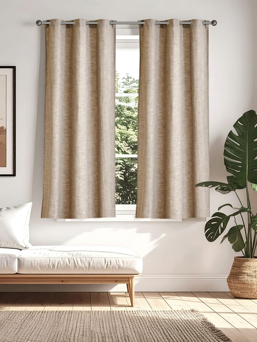 Home Centre Arena Grey 2 Pieces Room Darkening Window Curtains