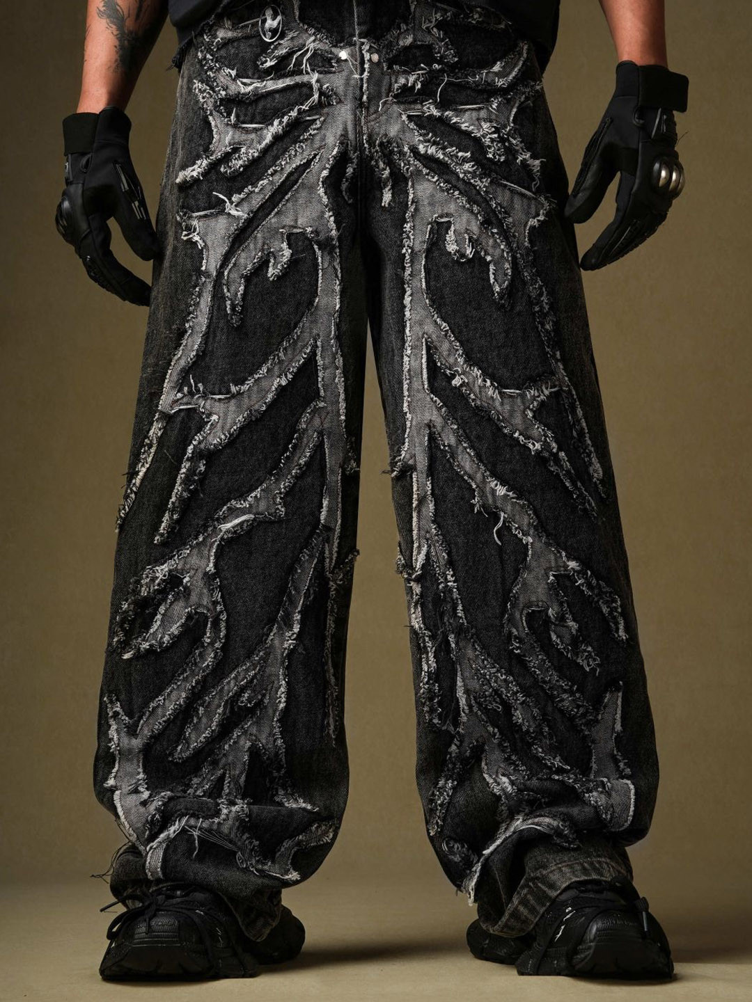 HOLY HEADEN Men Baggy Low-Rise Jeans