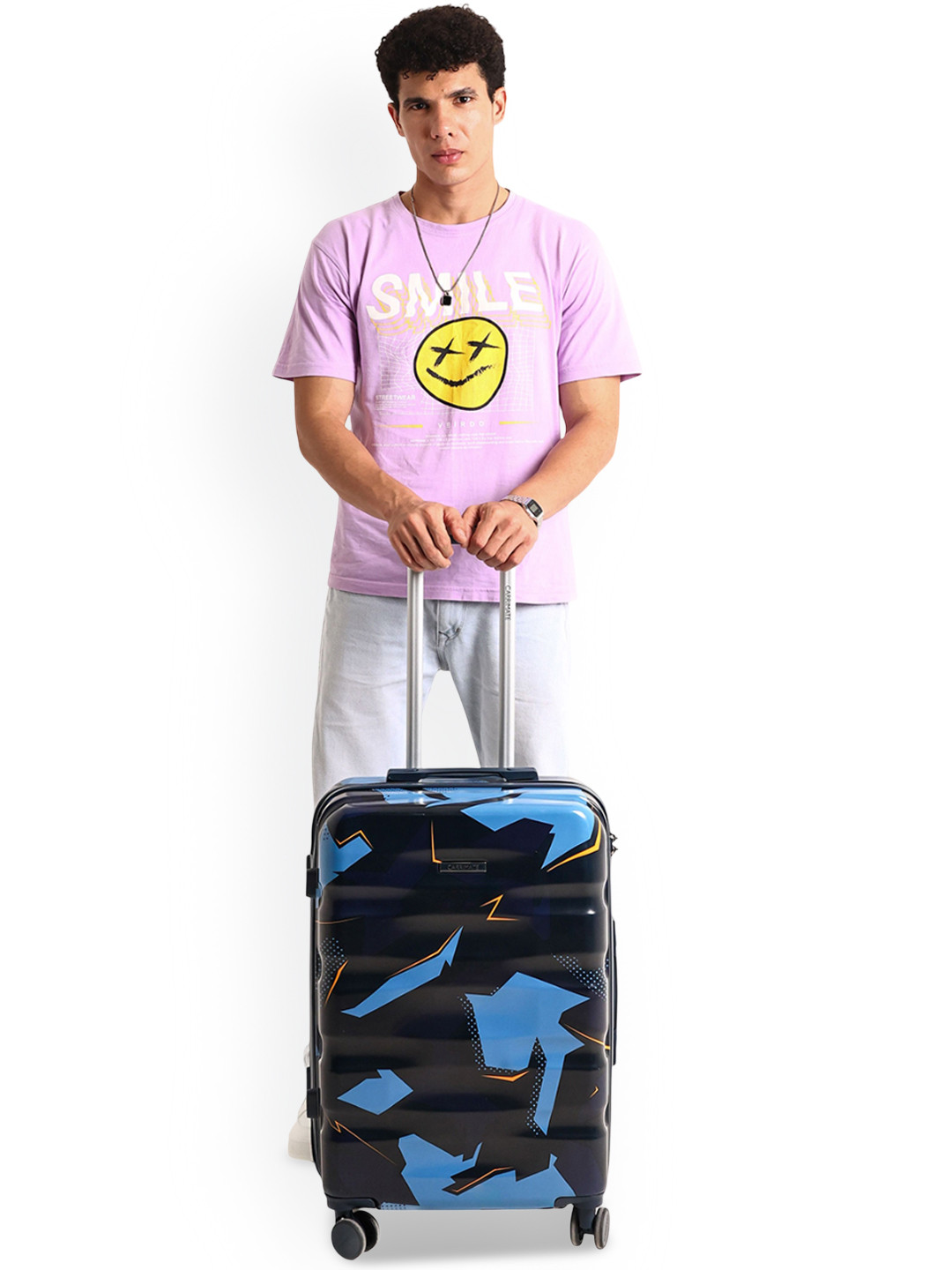 CARRIMATE Printed Hard-Sided Cabin Trolley Bag