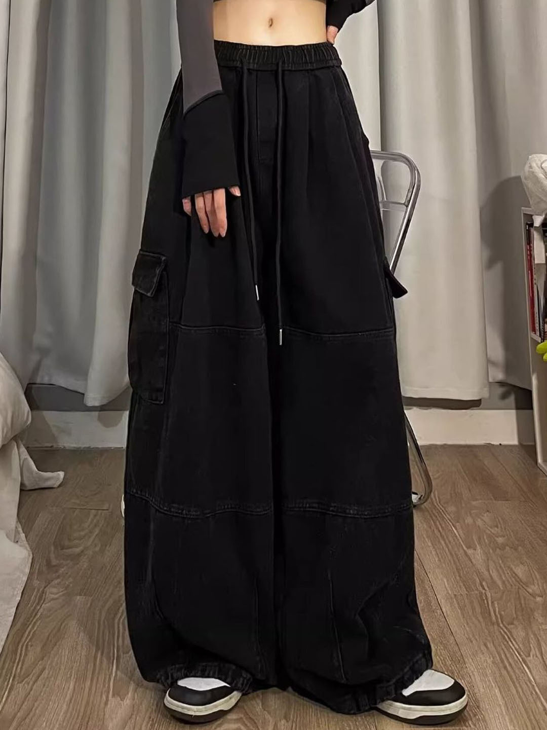 StyleCast Women Loose Fit Mid-Rise Wide Leg Trousers