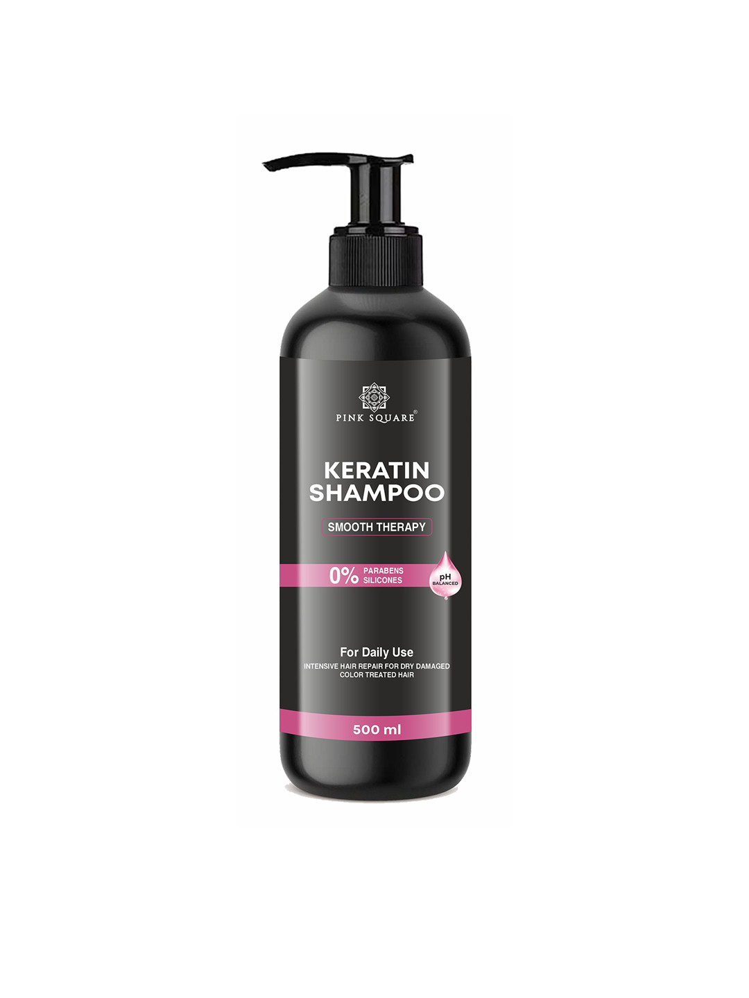 Pink Square Keratin Shampoo For Smooth Therapy - 500 ml