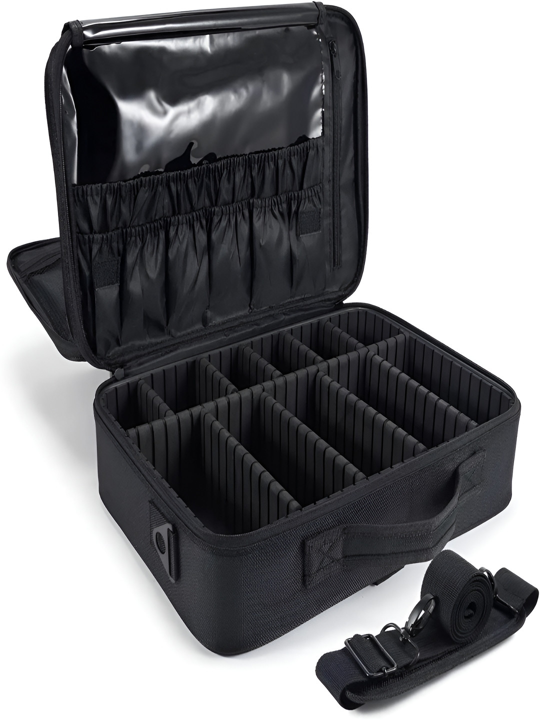 Bridal Black 2 Pieces Crack Resistant Makeup Organiser