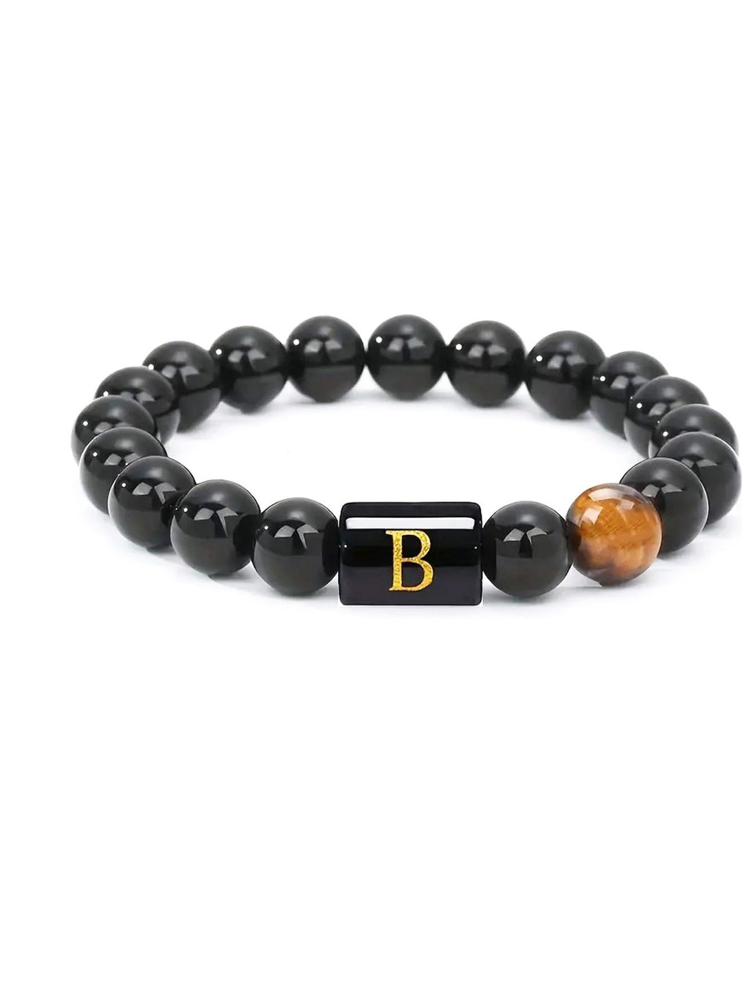 EDMIRIA Unisex Black Natural Beaded Bracelet