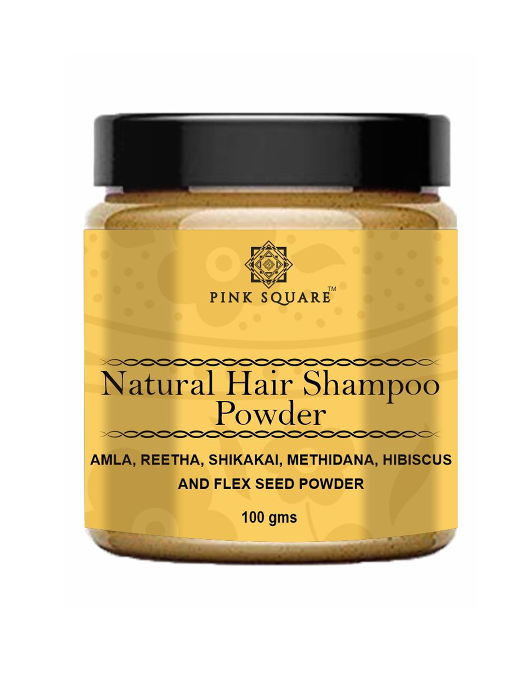 Pink Square Natural Hair Shampoo Powder For Hairfall & Dandruff - 100 g