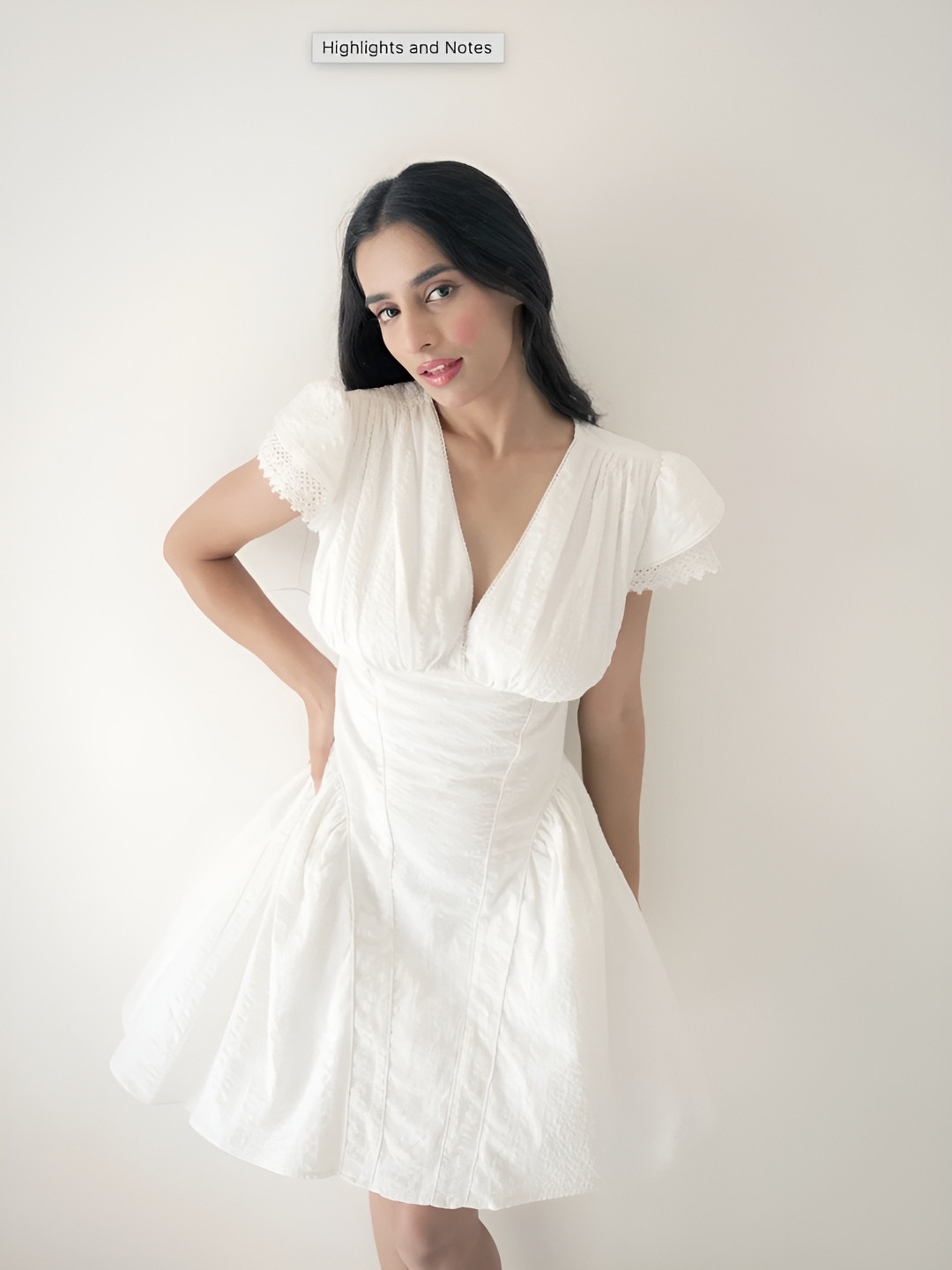 Branche Puff Sleeves Fit & Flare Mini Dress