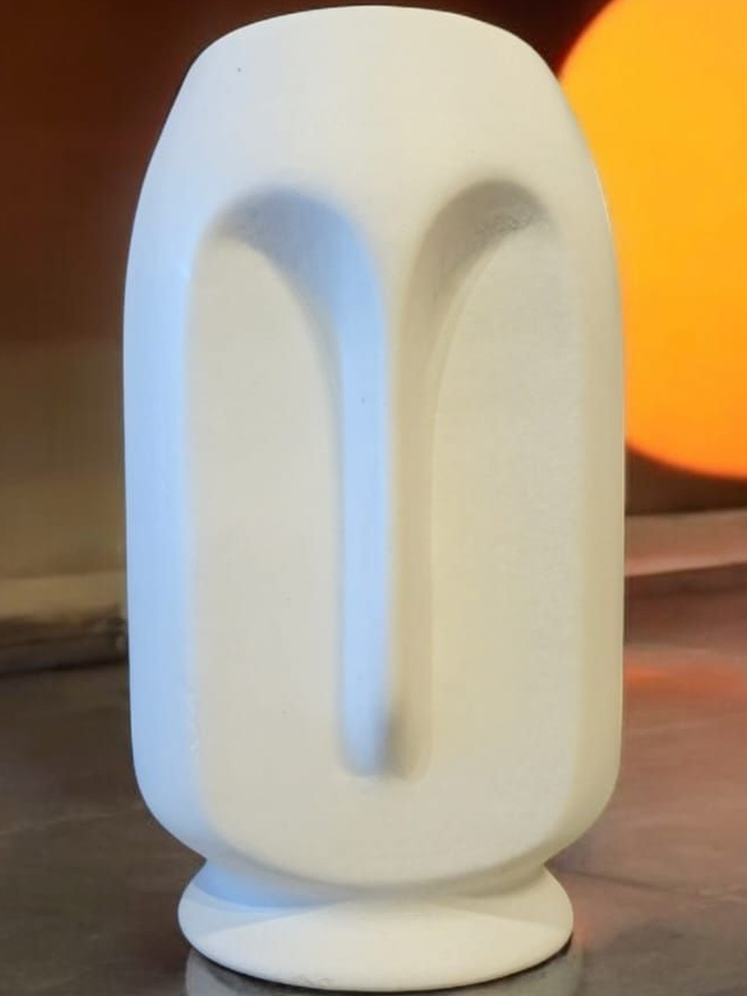 Artisans Bazar White Ceramic Flower Vase