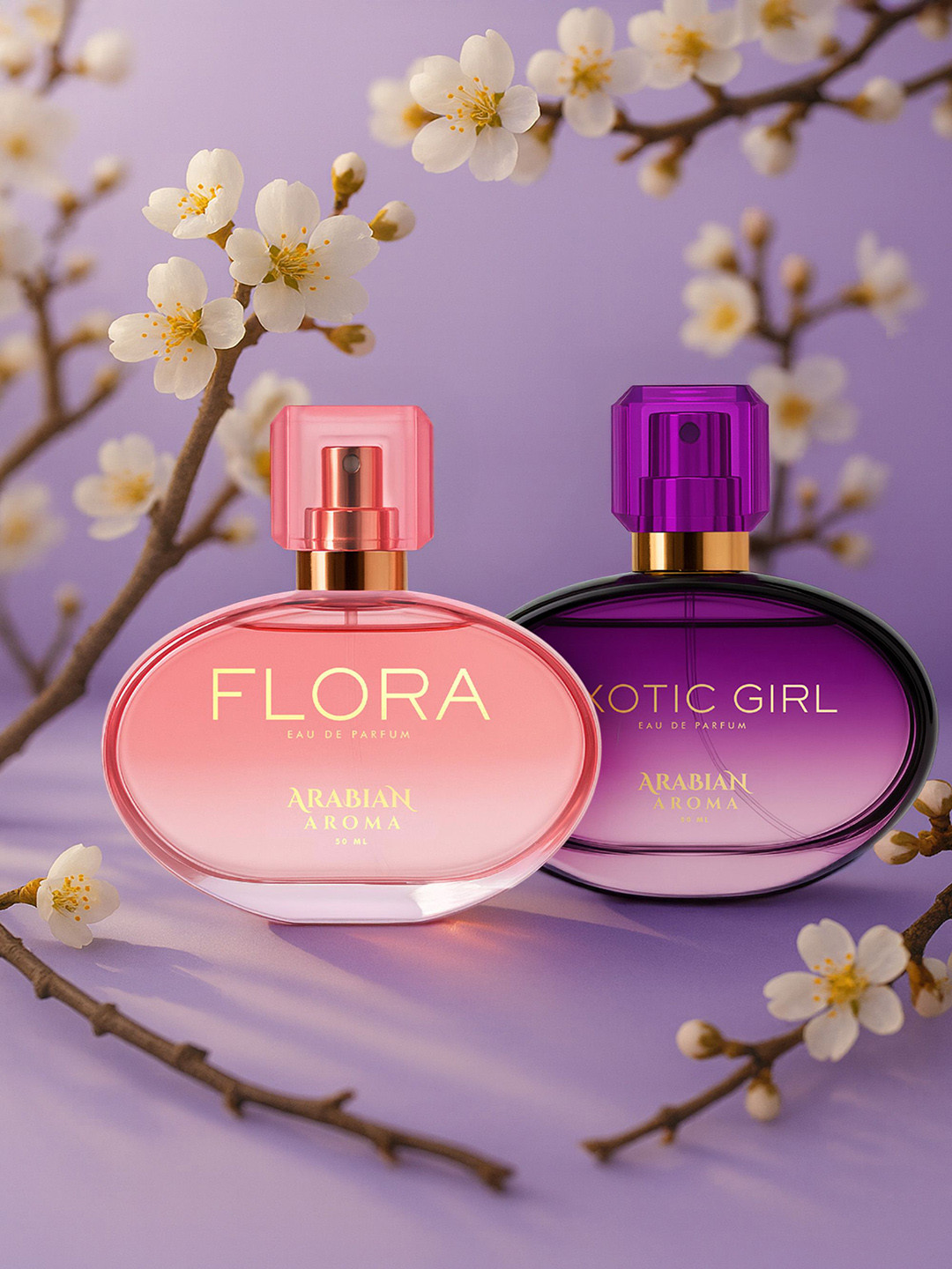 Arabian Aroma Women Set Of 2 Flora & Exotic Girl Eau De Parfum - 50 ml Each