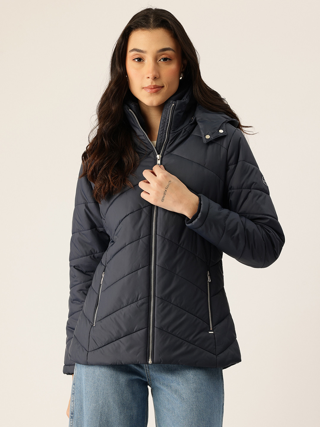 Okane Padded Jacket With Detachable Hood