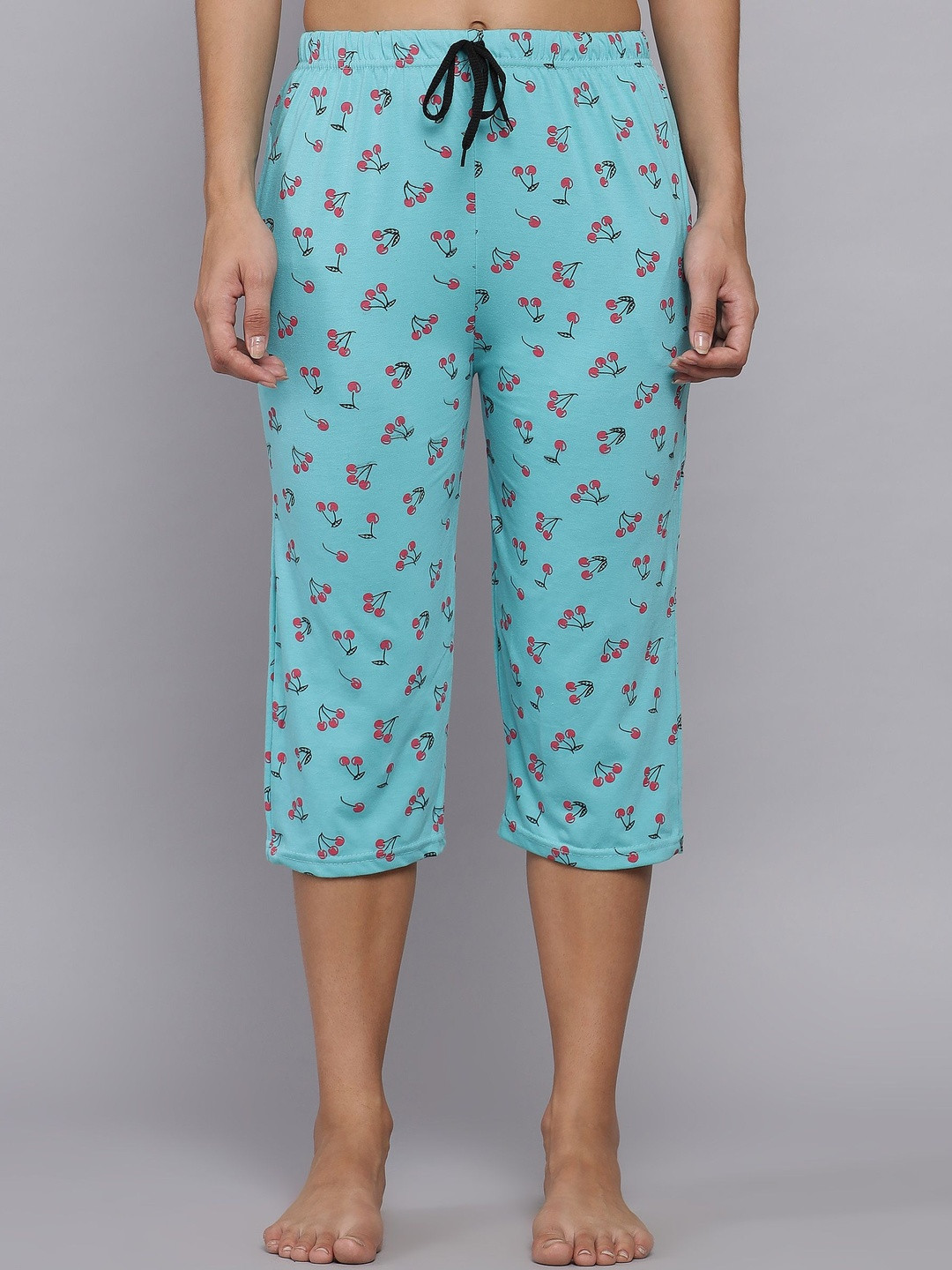 TRENDY WORLD Women Multicolor Printed Cotton Capri