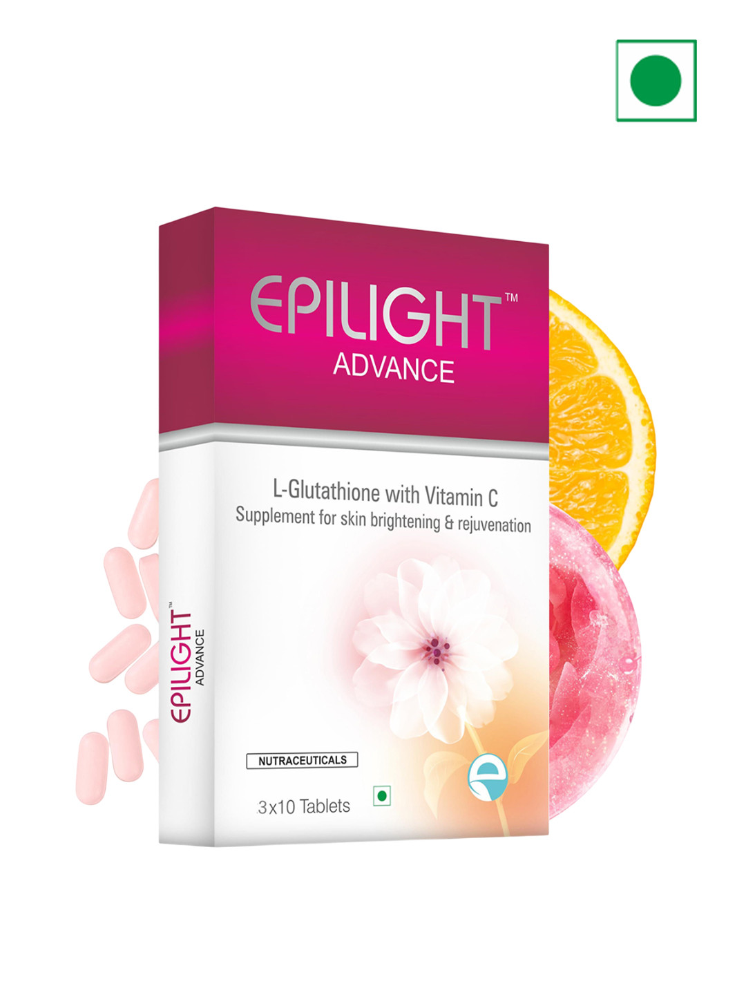 Epilight L-Glutathione With Vitamin C Tablets - 30 Tablets