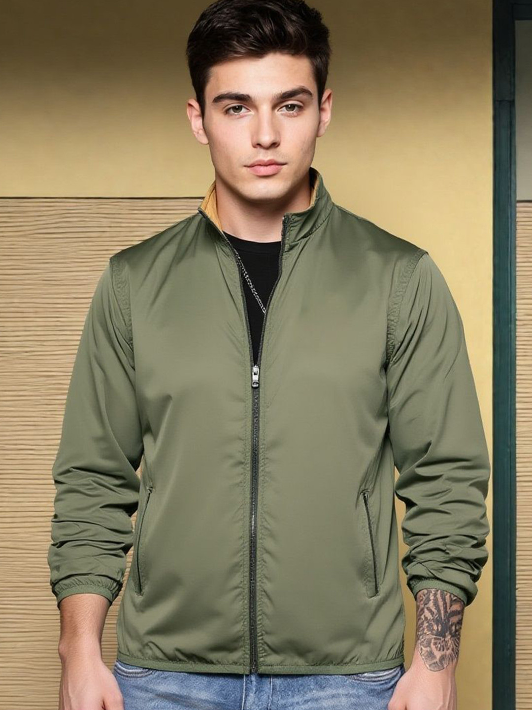 PRINTINDIA Windcheater Open Front Jacket