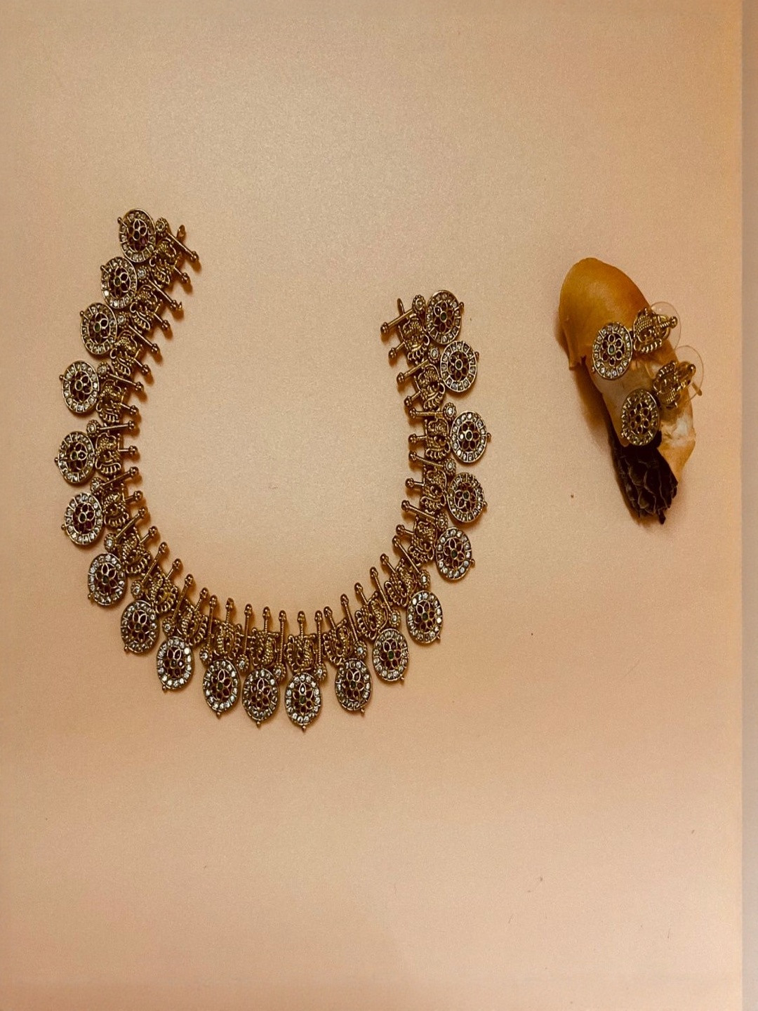 Ajrang Gold-Plated Artificial Stones Studded Bottu Mala Jewellery Set