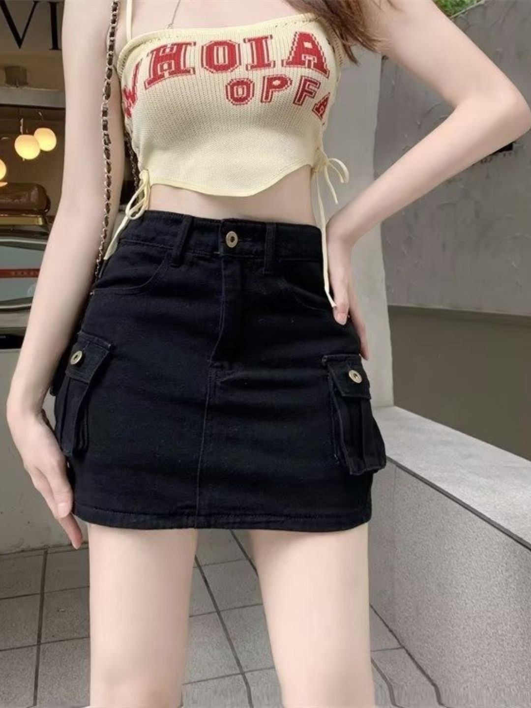 StyleCast Women A-Line Mini Casual Skirt