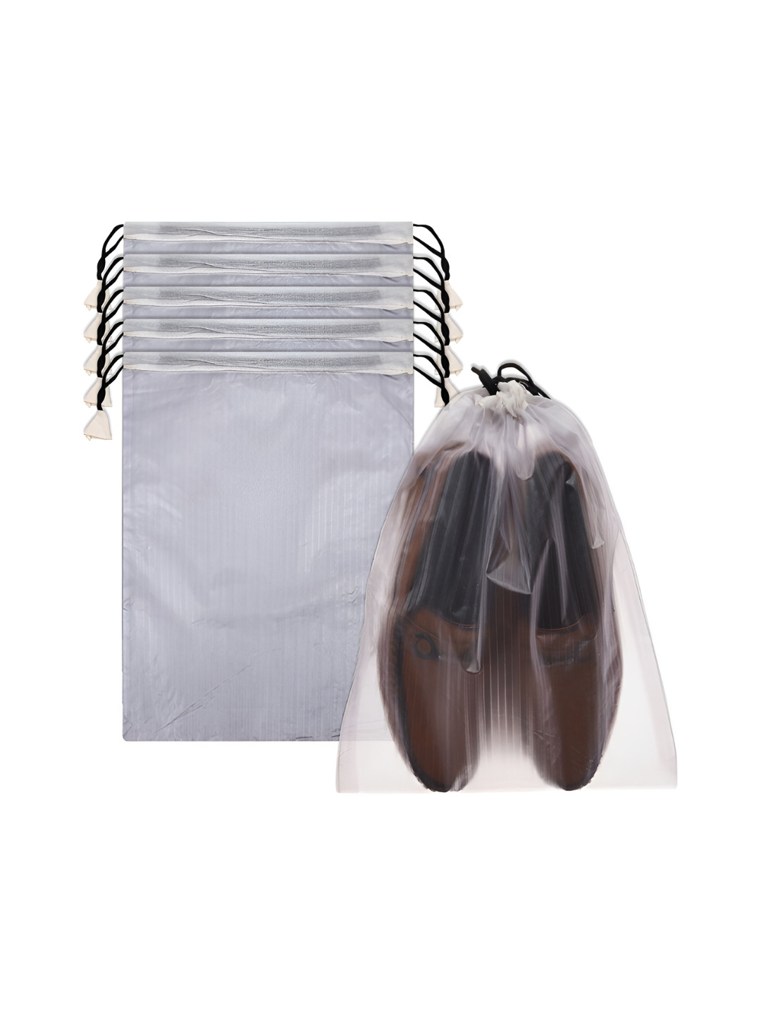 Aura White 6 Pieces Shoe Covers With Drawstring